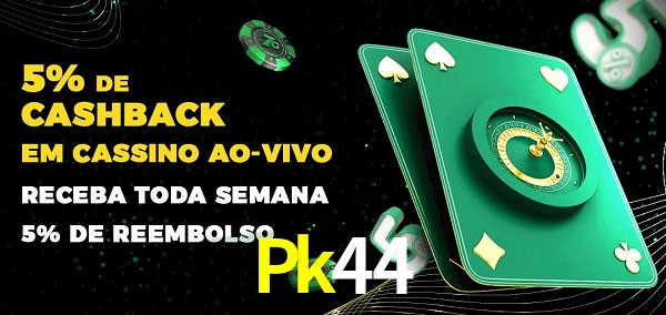 Promoções do cassino ao Vivo Pk44